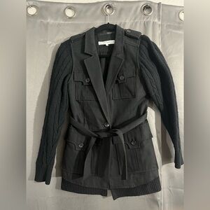 Veronique Branquinho black knit sleeve jacket size 38 small